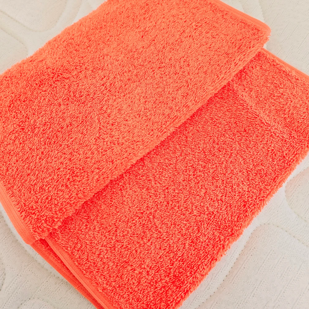 Linge de bain en destockage Duo de serviettes Invité Citrouille